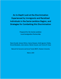 Image of cover page of 2024 Qualitive Report on Experiences of Discrimination in Sarnia-Lambton