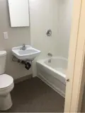 Toilet, sink and shower/tub combo