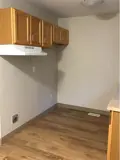 Kitchen cabinets and range hood