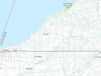 County of Lambton Map