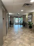 Lobby of building with elevators