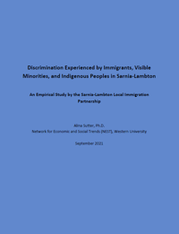 2021 Sarnia Lambton LIP Discrimination Experiences Report Cover Page Image